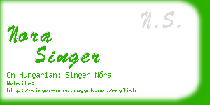 nora singer business card